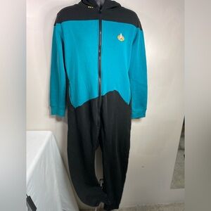 Star Trek Men's Tall Green and Black Full-Length Jumpsuit Halloween Costume